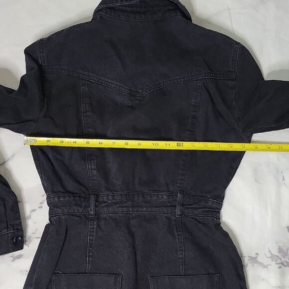 Zara Black Denim Shirt Dress - Picture 6 of 7